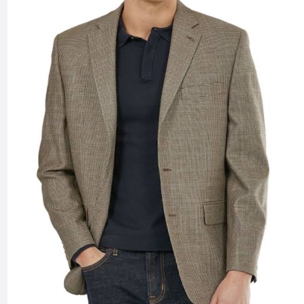 Ralph Lauren Sports Blazer Jacket 100% Silk Preppy Business Luxury Size 40R M/L